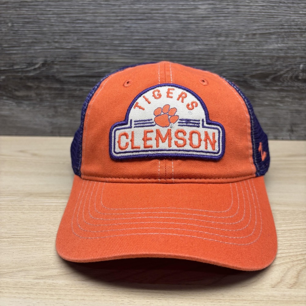 Clemson Tigers Hat Cap Snap Back Mens Orange Purple NCAA Football Trucker Mesh